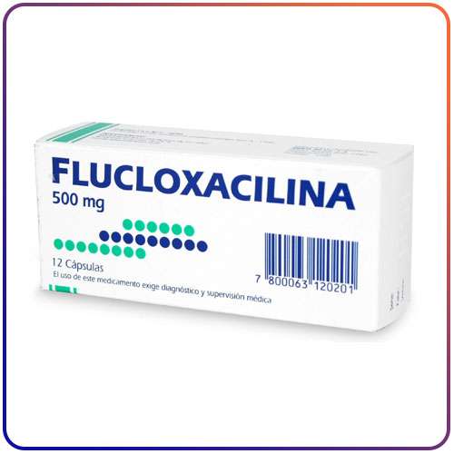 FLUCLOXACILINA 500 MG  12 CAPSULAS